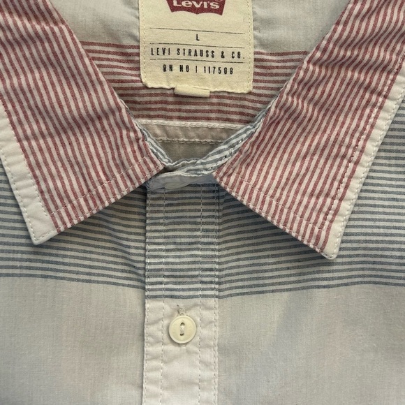 Levi's Red and Yellow Casual Button Down Shirt - Picture 4 of 8